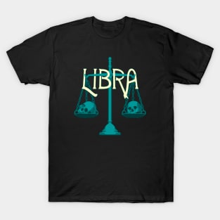 Libra Scales & Skulls Zodiac T-Shirt